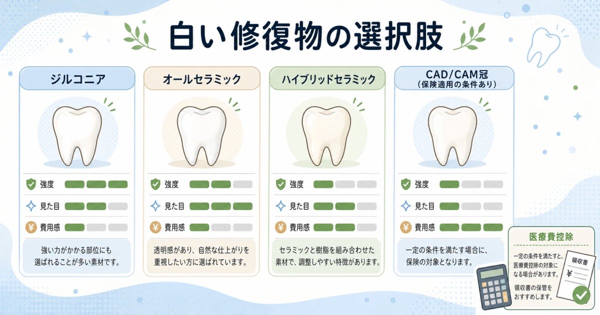 銀歯をセラミックへ替えるタイミングを見極めるチェック基準