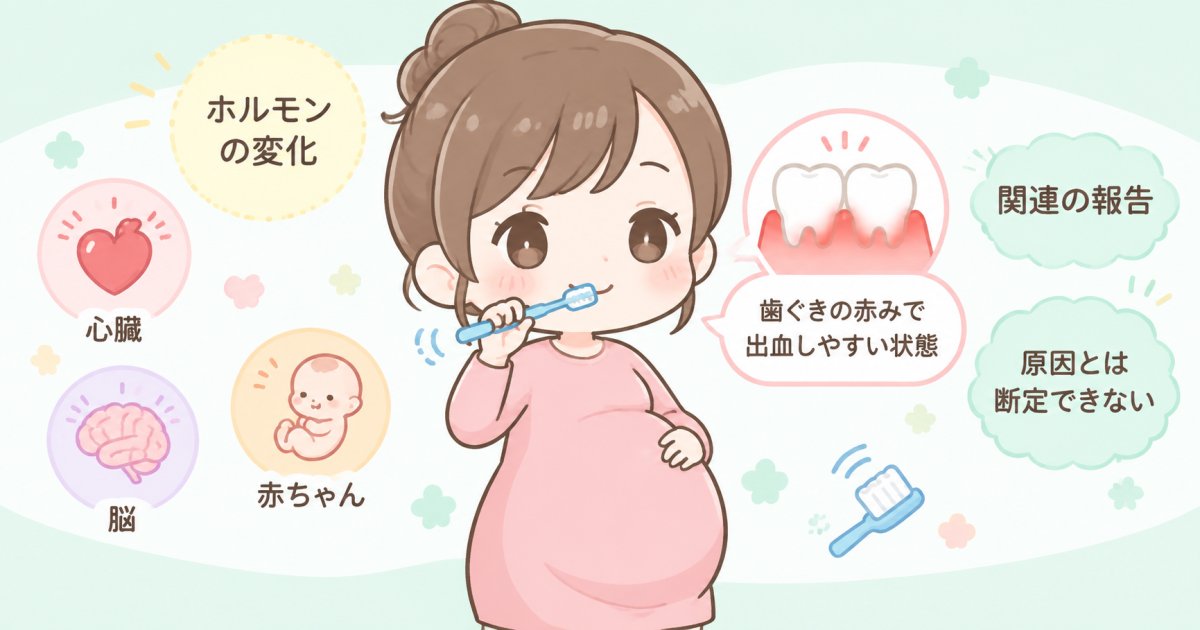妊娠中の歯ぐきの出血、歯周病と心臓病・脳卒中・早産の関係は？